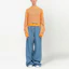 Lookbook MM6 Maison Margiela SS23 条纹破洞针织衫 男女同款 橙色毛衣。 S52GP0141S18192002F
