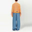 Shop MM6 Maison Margiela SS23 条纹破洞针织衫 男女同款 橙色毛衣。 S52GP0141S18192002F