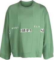 MM6 Maison Margiela SS23 Letter Print Pullover Crewneck Sweatshirt Green Men. S52GU0192S25537-627 MM6 Maison Margiela SS23 Letter Print Pullover Crewneck Sweatshirt Green Men. S52GU0192S25537-627