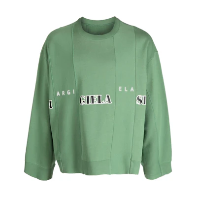 MM6 Maison Margiela SS23 Letter Print Pullover Crewneck Sweatshirt Green Men. S52GU0192S25537-627