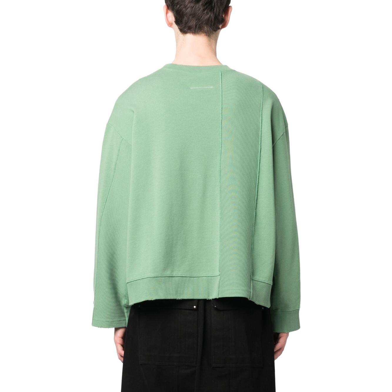 Shop MM6 Maison Margiela SS23 字母印花綠色長袖圓領衛衣 男款 S52GU0192S25537-627