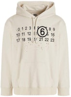 MM6 Maison Margiela SS23 Numeric Print Hoodie Beige - Long Sleeve S62GU0112S25454-722 MM6 Maison Margiela SS23 Numeric Print Hoodie Beige - Long Sleeve S62GU0112S25454-722