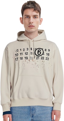 MM6 Maison Margiela SS23 數字印花連帽上衣 米色 - 長袖 S62GU0112S25454-722 Shop MM6 Maison Margiela SS23 數字印花連帽上衣 米色 - 長袖 S62GU0112S25454-722