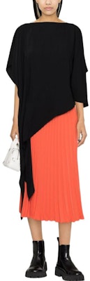 MM6 Maison Margiela SS23 Orange High-Waisted Pleated Maxi Skirt S52MA0186S43455-204 Lookbook MM6 Maison Margiela SS23 Orange High-Waisted Pleated Maxi Skirt S52MA0186S43455-204