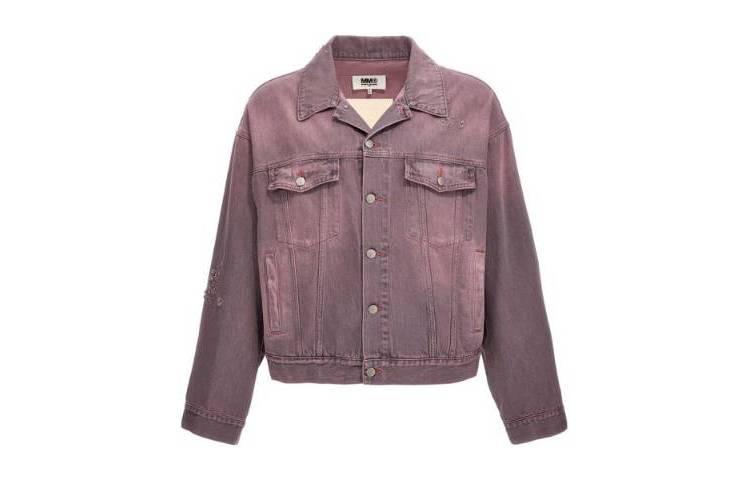 Sizing MM6 Maison Margiela SS23 復古洗舊紫紅色丹寧外套 男款 S62AN0098S30863-252
