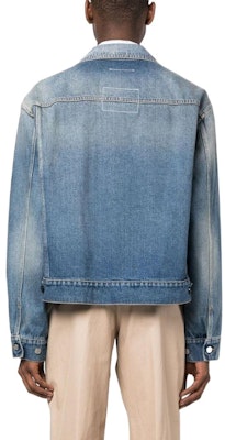 MM6 Maison Margiela SS23 Jaket Denim Crop Biru Lelaki Washed Distressed S52AM0228S30589973 Shop MM6 Maison Margiela SS23 Jaket Denim Crop Biru Lelaki Washed Distressed S52AM0228S30589973
