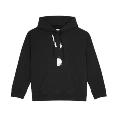 MM6 Maison Margiela SS24 Black Graphic Front Hoodie SH0GU0005S25623900