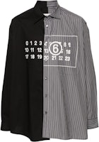 MM6 Maison Margiela SS24 Black Striped Long-Sleeve Relaxed Shirt SH0DT0016MTN013-BLACK MM6 Maison Margiela SS24 Black Striped Long-Sleeve Relaxed Shirt SH0DT0016MTN013-BLACK