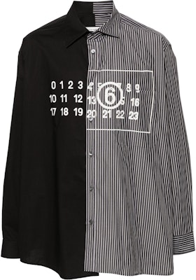 MM6 Maison Margiela SS24 Baju Hitam Berjalur Lengan Panjang Santai SH0DT0016MTN013-BLACK Buy MM6 Maison Margiela SS24 Baju Hitam Berjalur Lengan Panjang Santai SH0DT0016MTN013-BLACK