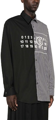 MM6 Maison Margiela SS24 Baju Hitam Berjalur Lengan Panjang Santai SH0DT0016MTN013-BLACK Purchase MM6 Maison Margiela SS24 Baju Hitam Berjalur Lengan Panjang Santai SH0DT0016MTN013-BLACK