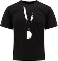 Order MM6 Maison Margiela SS24 黑色圖案印花棉質圓領T恤 SH0GC0011S24312900
