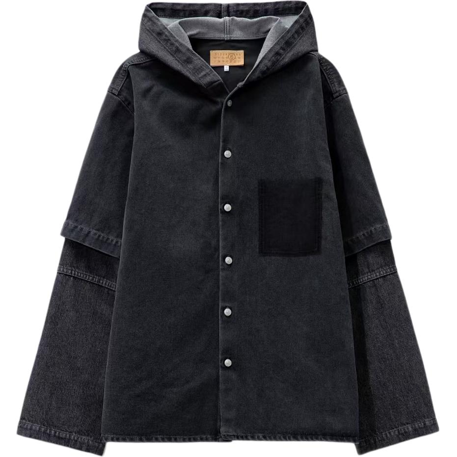 MM6 Maison Margiela SS24 Two-Tone Hooded Jacket Grey  Outerwear SH0AM0003STZ123961