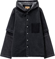 MM6 Maison Margiela SS24 Two-Tone Hooded Jacket Grey Outerwear SH0AM0003STZ123961 MM6 Maison Margiela SS24 Two-Tone Hooded Jacket Grey Outerwear SH0AM0003STZ123961