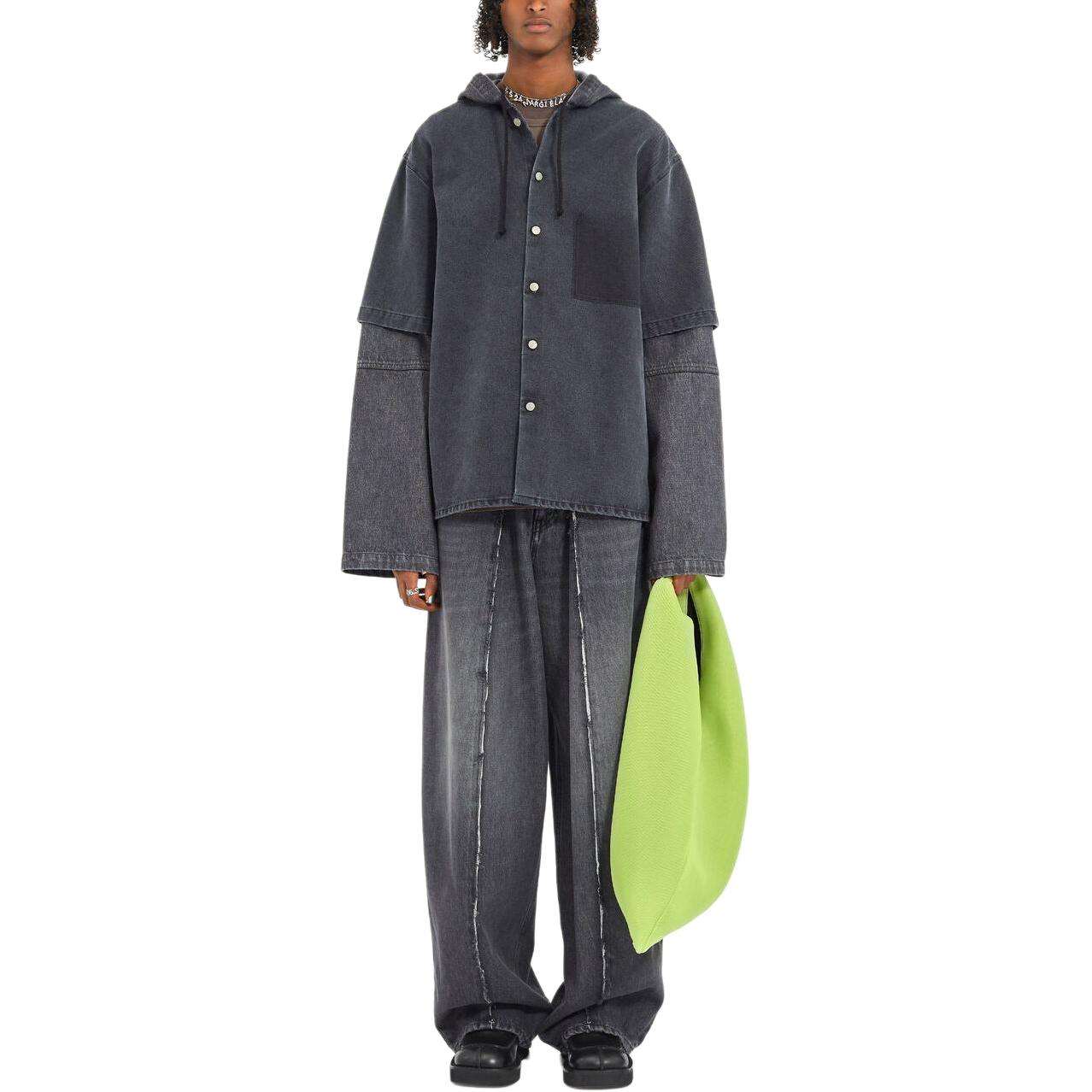 Lookbook MM6 Maison Margiela SS24 雙色連帽外套 灰色 外套 SH0AM0003STZ123961