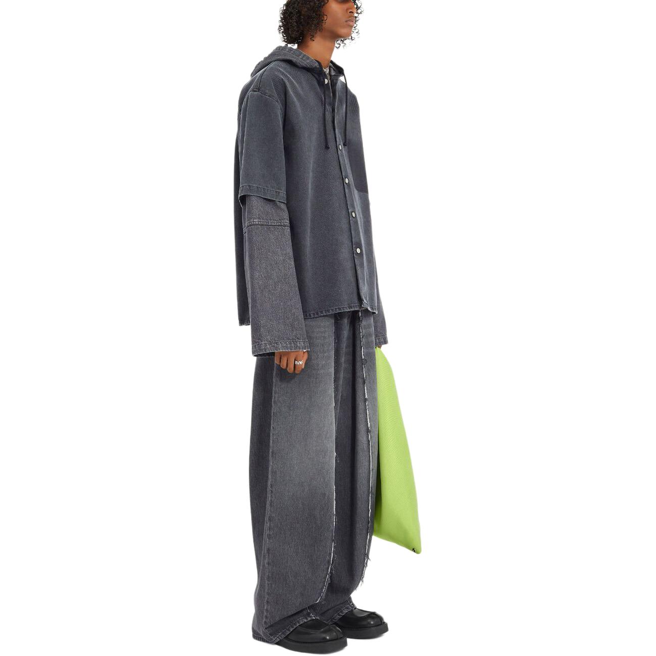 Shop MM6 Maison Margiela SS24 雙色連帽外套 灰色 外套 SH0AM0003STZ123961