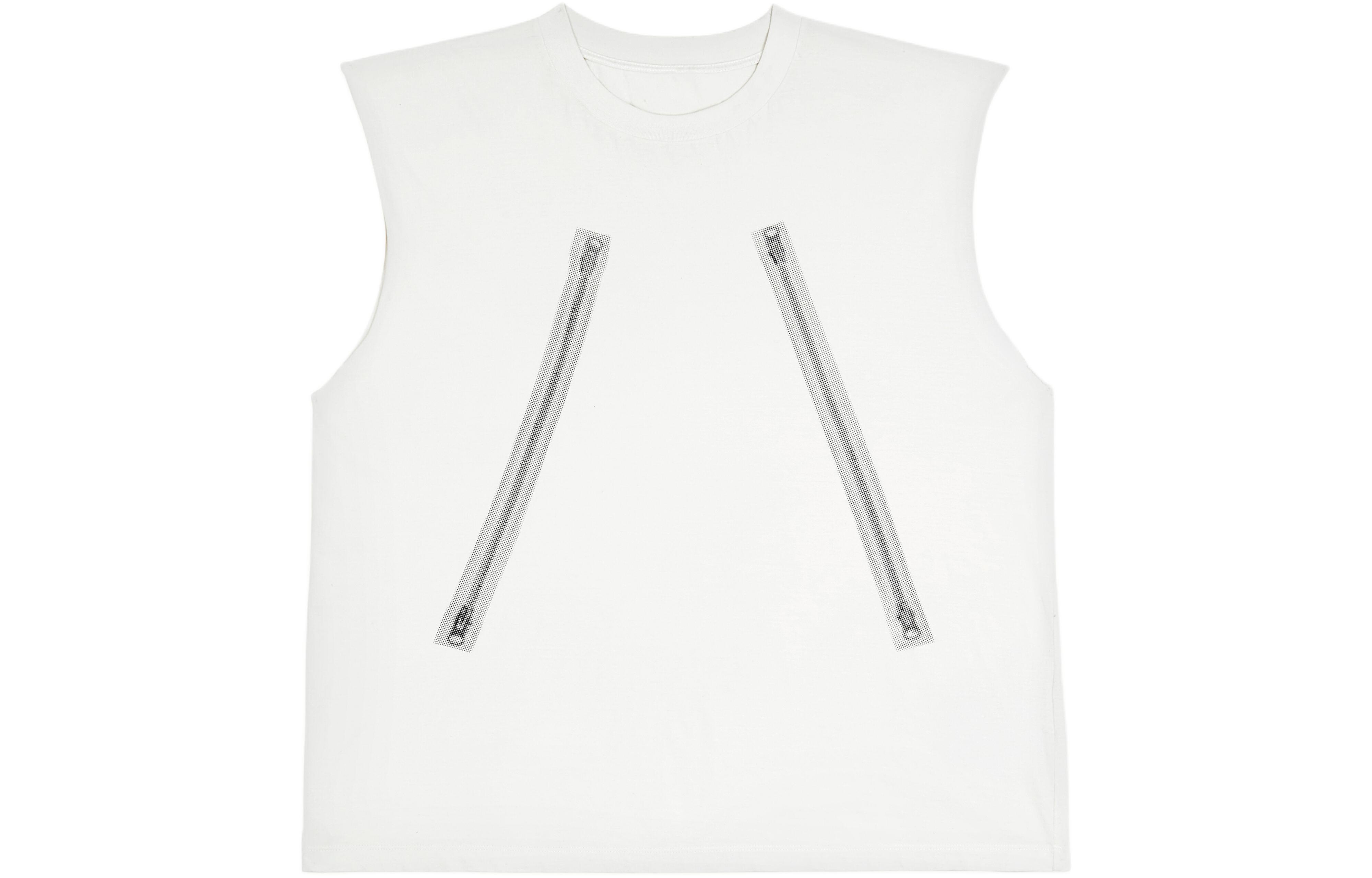 MM6 Maison Margiela SS24 White Sleeveless Tank with Metal Zipper Unisex SH0NL0003S23588100