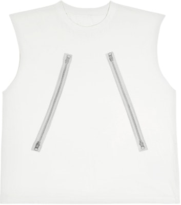 MM6 Maison Margiela SS24 白色無袖金屬拉鍊背心 男女同款 SH0NL0003S23588100 Buy MM6 Maison Margiela SS24 白色無袖金屬拉鍊背心 男女同款 SH0NL0003S23588100