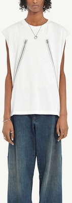 MM6 Maison Margiela SS24 白色無袖金屬拉鍊背心 男女同款 SH0NL0003S23588100 Lookbook MM6 Maison Margiela SS24 白色無袖金屬拉鍊背心 男女同款 SH0NL0003S23588100