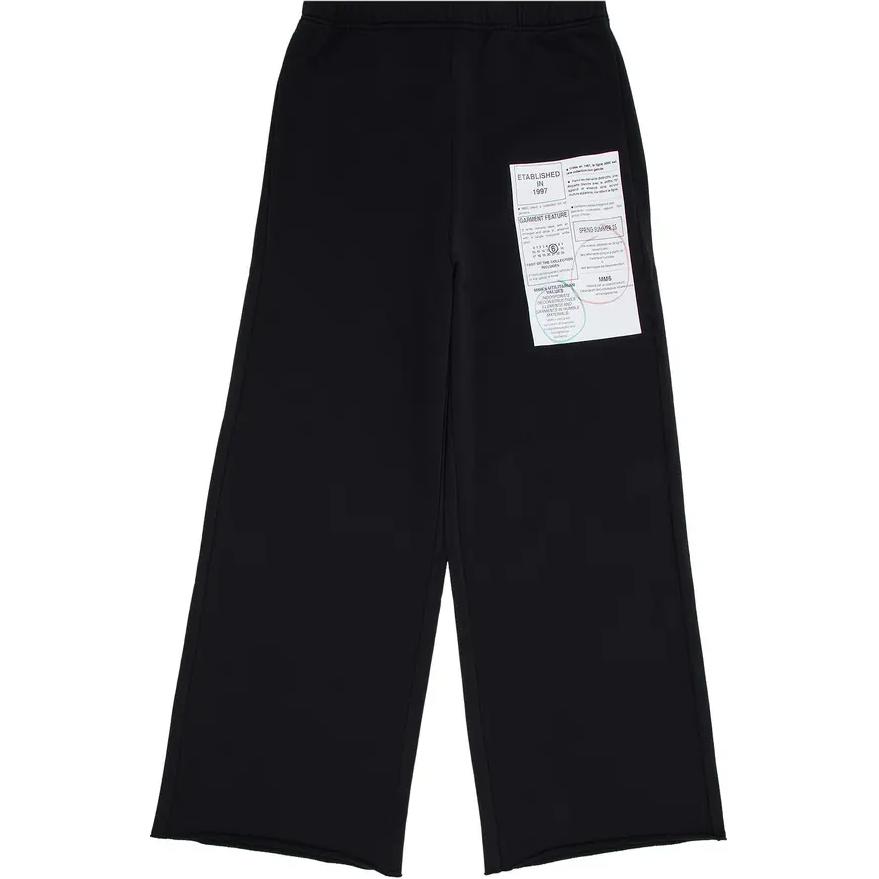 MM6 Maison Margiela SS25  Black Straight-Leg Loose Casual Pants SH0KA0013M25012-899