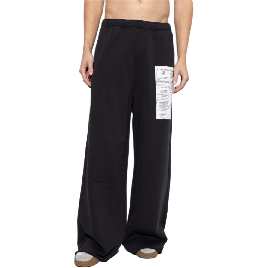 Purchase MM6 Maison Margiela SS25 黑色直筒寬鬆休閒長褲 SH0KA0013M25012-899