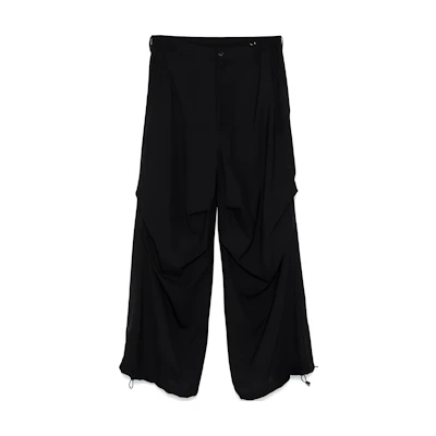 MM6 Maison Margiela SS25 Black Wide-Leg Pants with Side Pockets Casual. SH0KA0037M35080900