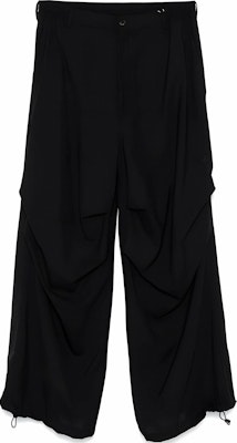 MM6 Maison Margiela SS25 黑色寬褲附側口袋休閒風格。 SH0KA0037M35080900 Order MM6 Maison Margiela SS25 黑色寬褲附側口袋休閒風格。 SH0KA0037M35080900