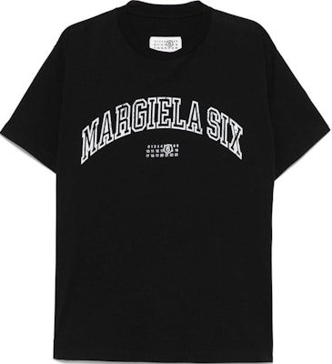 MM6 Maison Margiela SS25 Logo Print Oversized Black T-Shirt for Men. SH0GC0046S24312-900 Buy MM6 Maison Margiela SS25 Logo Print Oversized Black T-Shirt for Men. SH0GC0046S24312-900