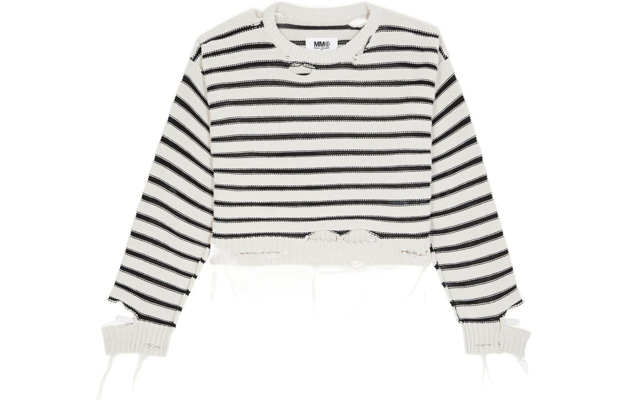 MM6 Maison Margiela Striped Long Sleeve Knit Sweater Unisex. S52GP0141S18192001F