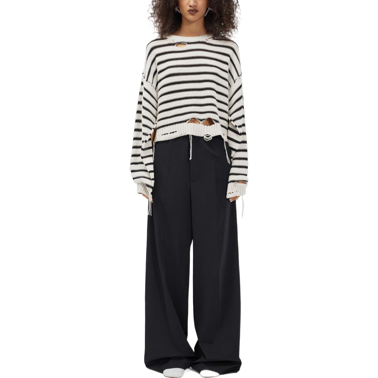 Lookbook MM6 Maison Margiela 條紋長袖針織毛衣 休閒中性款式 S52GP0141S18192001F