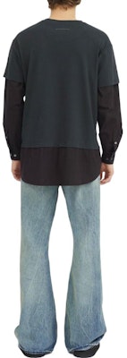 MM6 Maison Margiela 雙色拼接長袖襯衫 黑色 S52NH0007STJ381 Shop MM6 Maison Margiela 雙色拼接長袖襯衫 黑色 S52NH0007STJ381