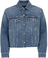 MM6 Maison Margiela Washed Denim Jacket Blue Long Sleeve Button-Up SH0AM0026S30589965 MM6 Maison Margiela Washed Denim Jacket Blue Long Sleeve Button-Up SH0AM0026S30589965