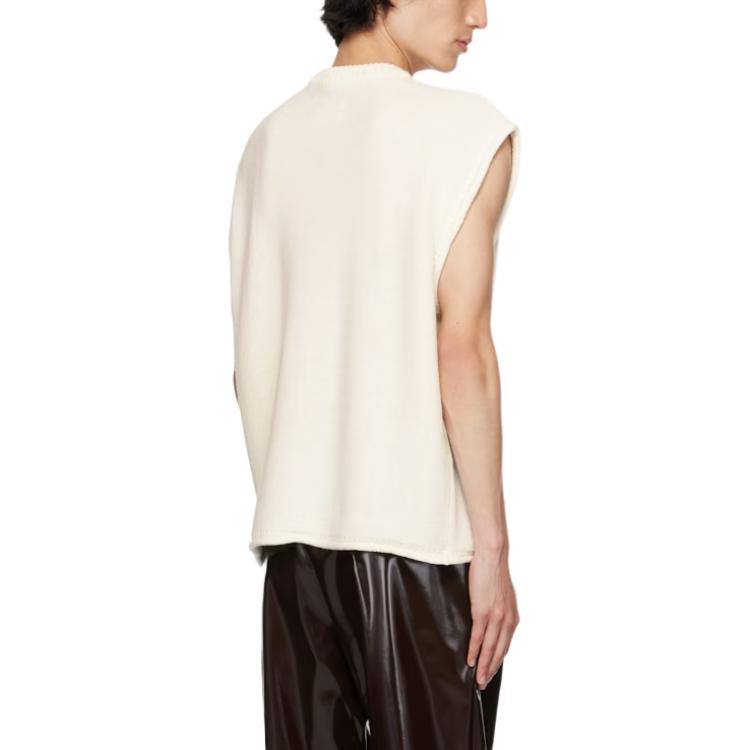 Lookbook MM6 メゾン マルジェラ 白 Vネック ノースリーブ プルオーバー セーター メンズ S52FB0081S18286100J