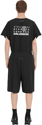 MM6 Maison Margiela x Salomon FW24 Black Casual Shorts with Elastic Waist. SH0MU0017M35417900 Details for MM6 Maison Margiela x Salomon FW24 Black Casual Shorts with Elastic Waist. SH0MU0017M35417900