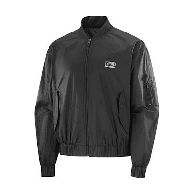 MM6 Maison Margiela SALOMON FW24 Black Long Sleeve Zip Jacket for Men. SH0AM0056M35418900