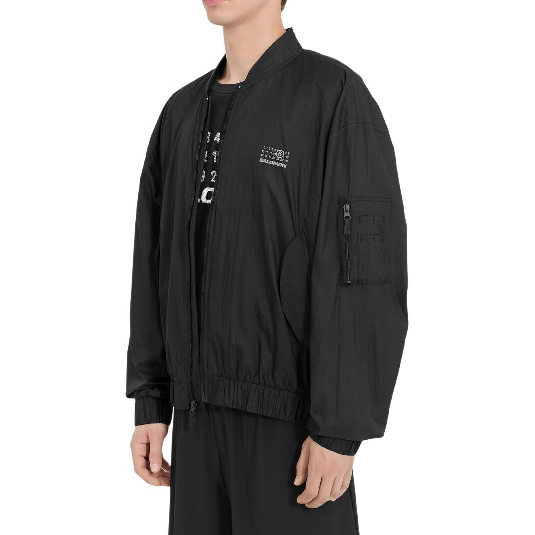 Details for MM6 Maison Margiela x SALOMON FW24 Jaket Lengan Panjang Zip Hitam Lelaki. SH0AM0056M35418900