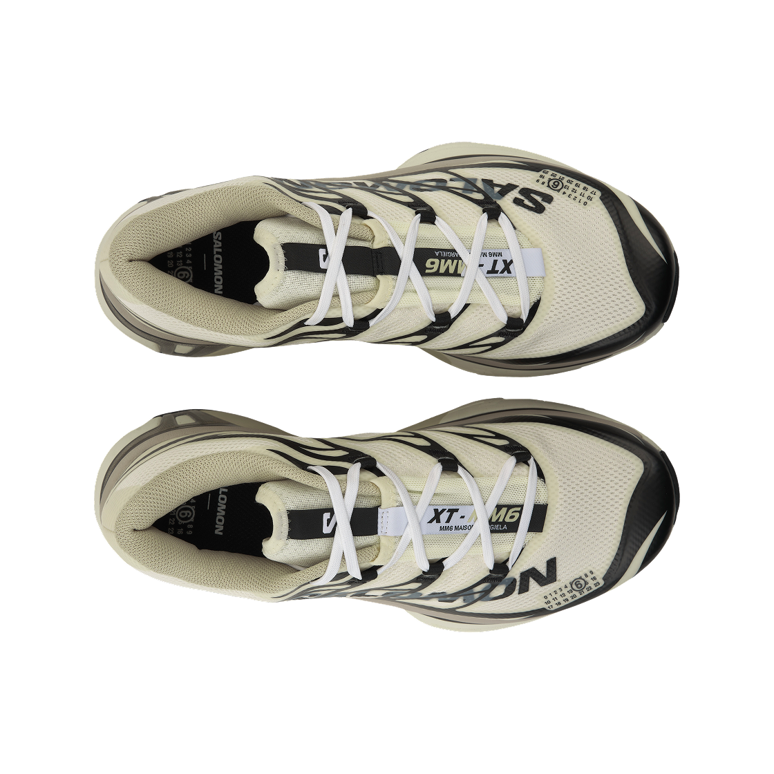 Sizing MM6 メゾンマルジェラ x サロモン XT-6 ''バニラアイス ブラック グリーンヘイズ'' L47949400/SH1WS0020-P6303-HB007/S59WS0243-P6303N-HB007/SH1WS0020-P6303N-HB007