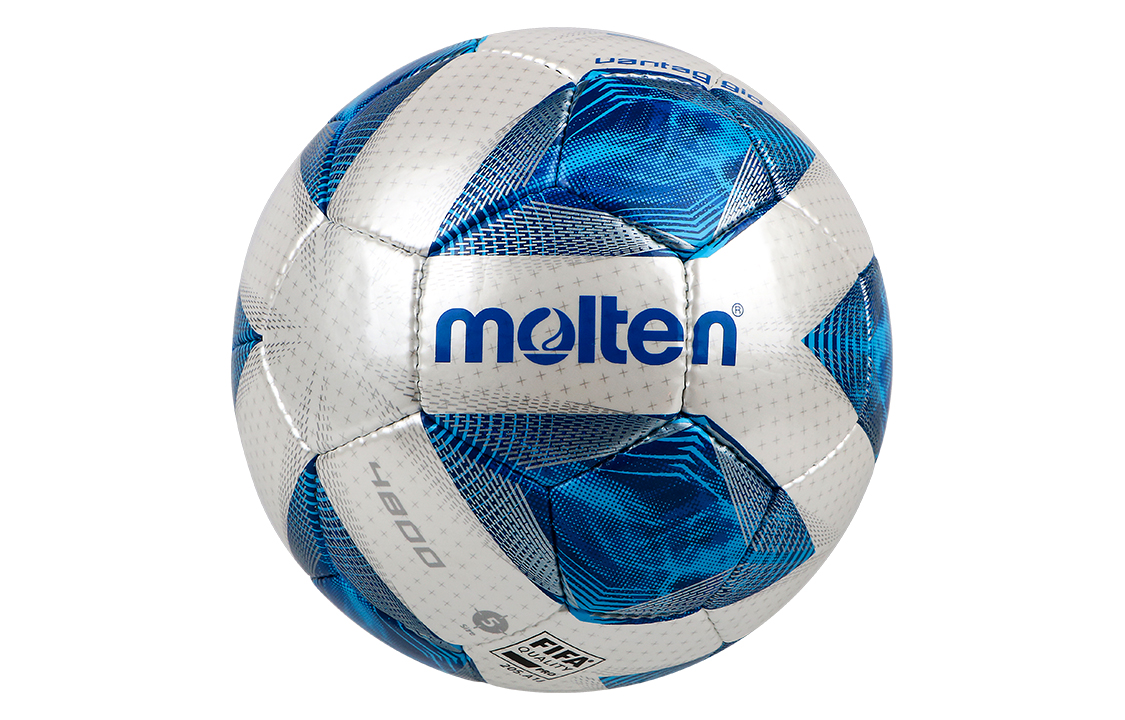 Molten Size 5 Soccer Ball FIFA Certified Hand-Stitched Blue White Football. F5A4800