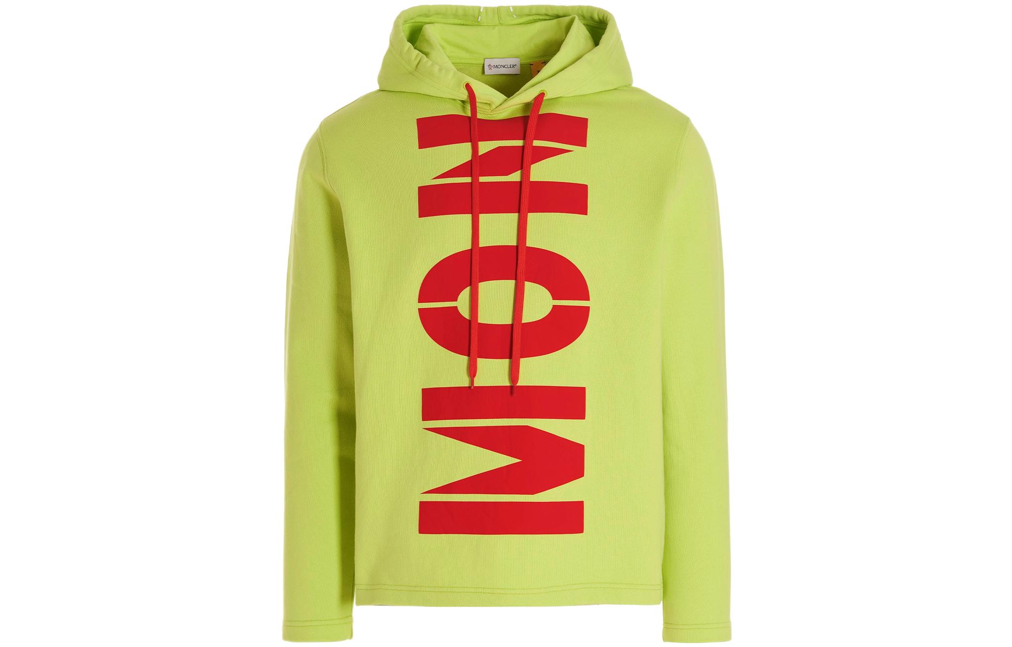 Moncler × CRAIG GREEN SS22 Letter Print Cotton Hoodie Green () 8G000018099W112