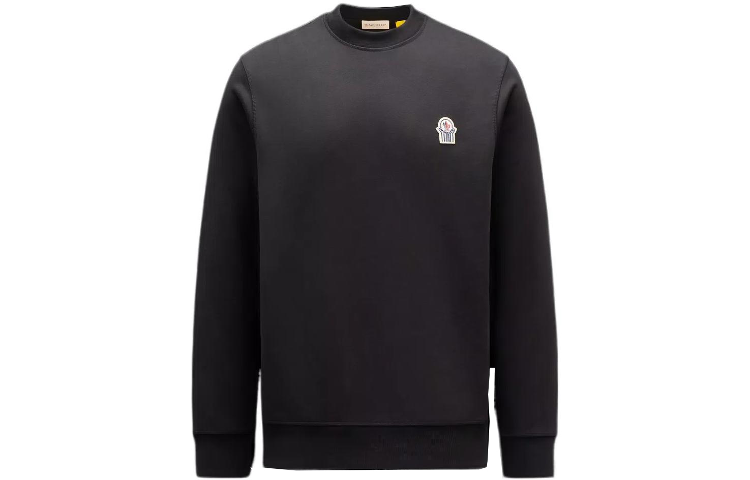 Moncler × Gentle Monster SS22 Black Crewneck Logo Sweatshirt Unisex H10968G000018098U999