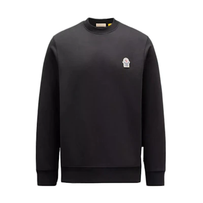 Moncler × Gentle Monster SS22 Black Crewneck Logo Sweatshirt Unisex H10968G000018098U999