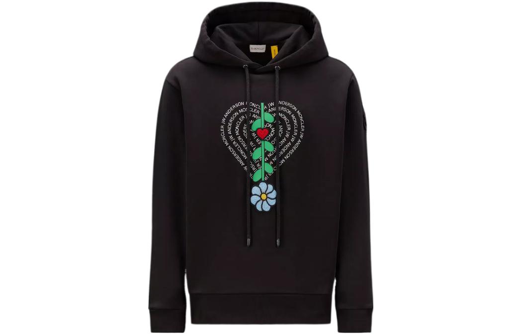 Moncler × JW Anderson SS23 Logo Print Hoodie Unisex Black I109E8G00003M2682999