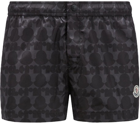 Moncler Adjustable Waist Swim Shorts Black/Grey All-Over Print J10912C00016597KQS98 Buy Moncler Adjustable Waist Swim Shorts Black/Grey All-Over Print J10912C00016597KQS98