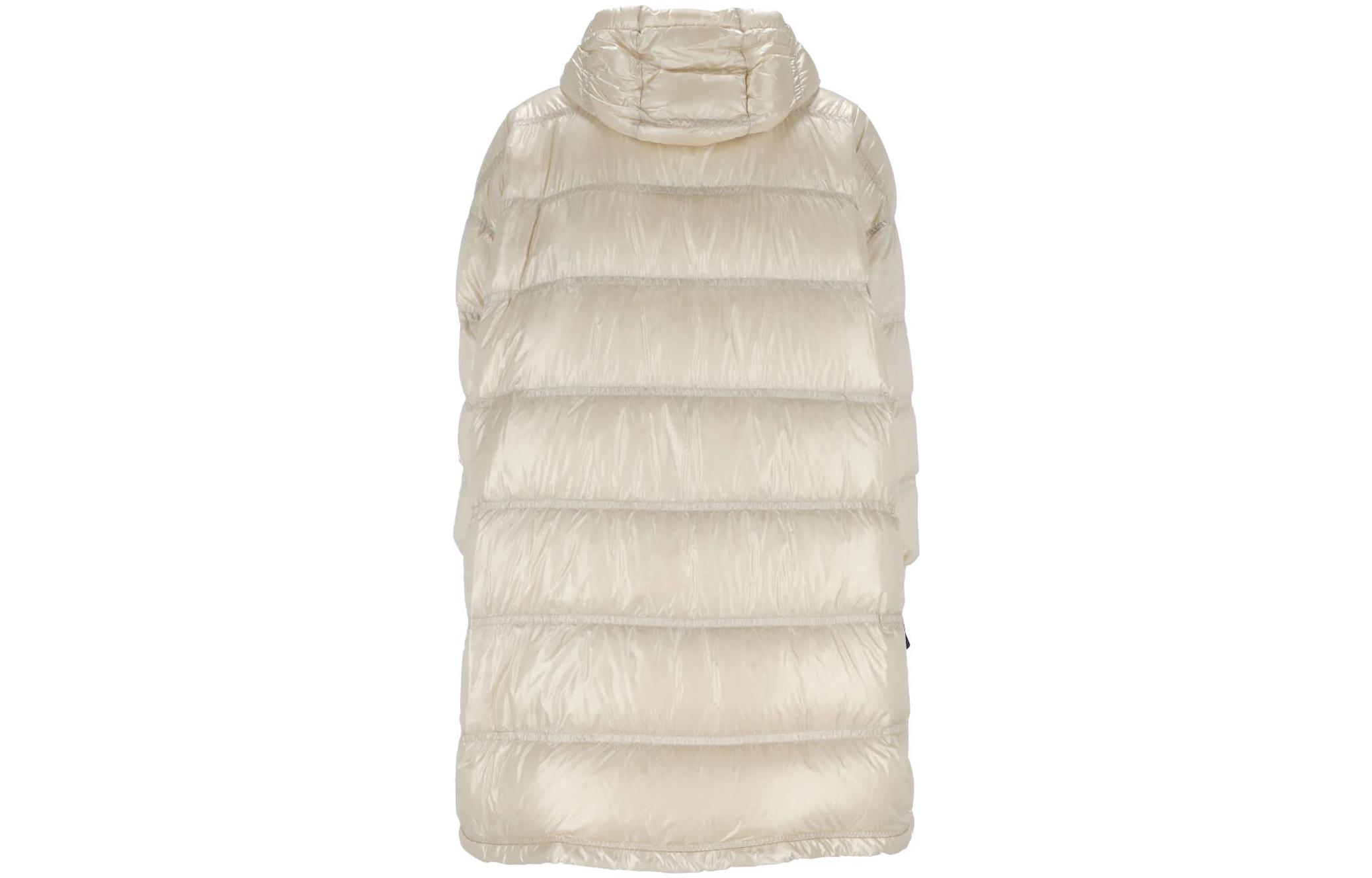 Moncler  Beige Long Down Jacket with Hood and Long Sleeves 1C00002539JH20G 圖 3