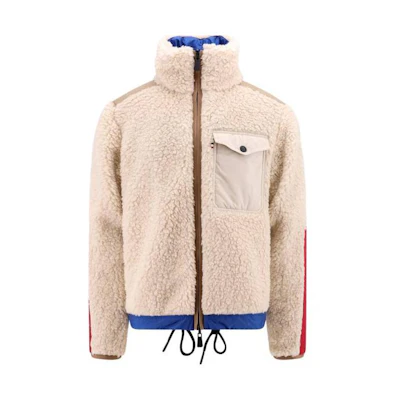 Moncler Beige Reversible Logo Patch Zip-Up Jacket 1A00014-899N5-034