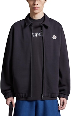 Moncler Black Cotton Fleece Zip-Up Shirt Jacket J10918G0005889AEN998 Lookbook Moncler Black Cotton Fleece Zip-Up Shirt Jacket J10918G0005889AEN998
