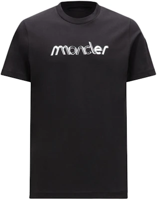 Moncler Black Crewneck Loose Fit Logo Graphic Short Sleeve T-Shirt. J10918C0005689AJS998 Order Moncler Black Crewneck Loose Fit Logo Graphic Short Sleeve T-Shirt. J10918C0005689AJS998