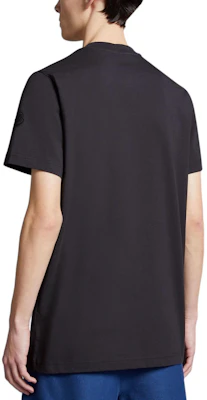 Moncler Black Crewneck Loose Fit Logo Graphic Short Sleeve T-Shirt. J10918C0005689AJS998 Shop Moncler Black Crewneck Loose Fit Logo Graphic Short Sleeve T-Shirt. J10918C0005689AJS998