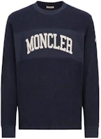 Moncler Black Crewneck Sweatshirt with Letter Print - Comfortable Fit. J10918G00024899VV777 Moncler Black Crewneck Sweatshirt with Letter Print - Comfortable Fit. J10918G00024899VV777