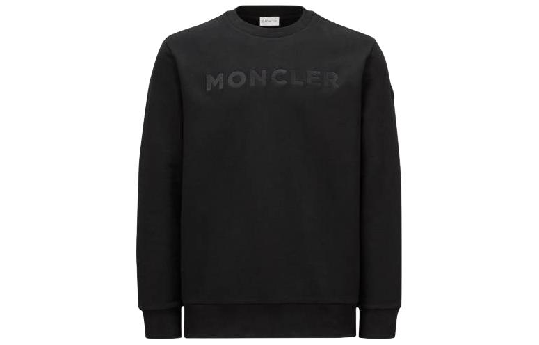 Order Moncler Baju Gelap Crewneck dengan Cetakan Huruf & Lengan Panjang. J10918G0004089AHS999