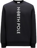 Moncler Black Crewneck Sweatshirt with Logo Letter Print Design. I20918G00028809KF999 Moncler Black Crewneck Sweatshirt with Logo Letter Print Design. I20918G00028809KF999